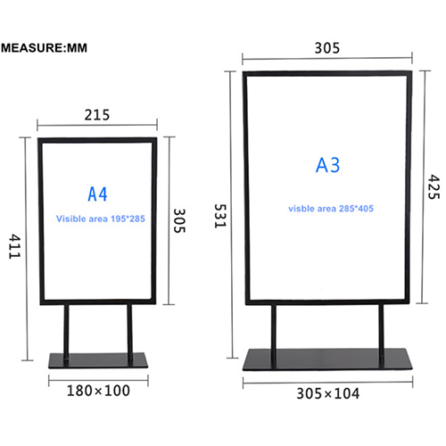 Metal Poster Stands | Freestanding Graphic Displays Wholesaler-SOONXIN 9 Double Pole Large Graphic Display