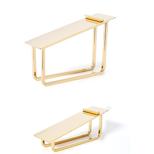 Metal Shoe Riser | Display Fixture | Footwear Organizer - SOONXIN 31 Custom Metal Display Cube Mirror Gold