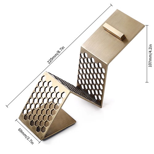 Metal Shoe Riser | Display Fixture | Footwear Organizer - SOONXIN 43 Irregular Shape Gold Metal Sandal Stand 