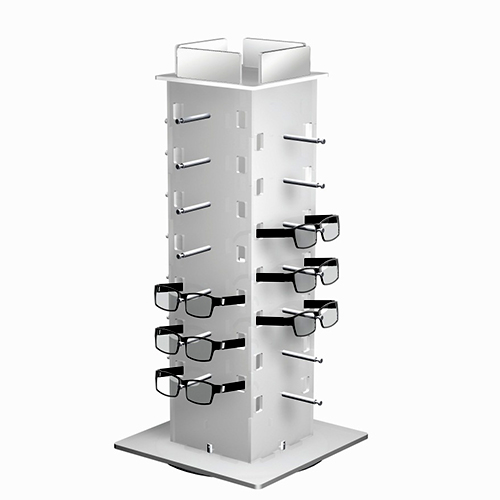 Acrylic Eyewear Display | Sunglasses Rack Wholesaler - SOONXIN 8 Hot Selling Multiple White Optical Frame Display