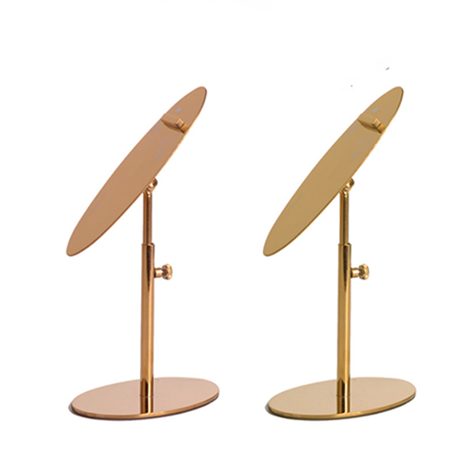 Metal Shoe Riser | Display Fixture | Footwear Organizer - SOONXIN 7 Rose Gold Oval Platform Shoe Riser