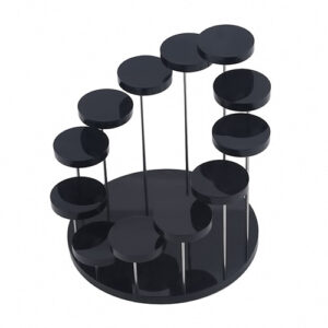 China Acrylic Jewelry Display | T-bar | Store Fixture - SOONXIN 36 Multilayer Round Earring Display Case