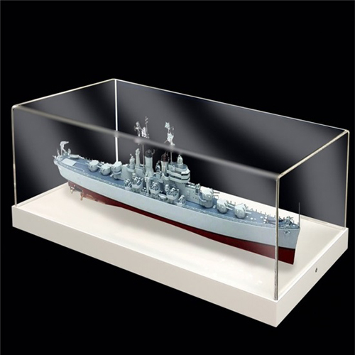 Factory Acrylic Display Boxes & Cases | Storage & Organization -SOONXIN 15 Model Ship Clear Acrylic Display Cases with White Base Wholesale