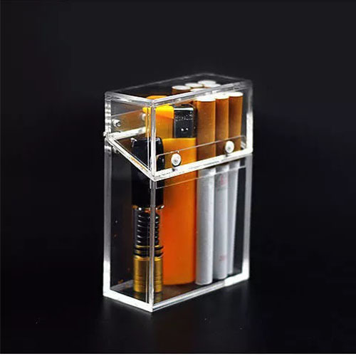 Wholesale Clear Acrylic Cigarette Box Cigar Airtight Box with Magnets