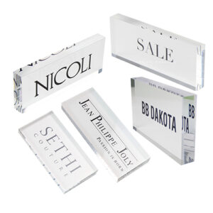 UV Printing Acrylic Logo Blocks | Signs & Branding Manufacturer 2 1 Inche Glass Name Plate