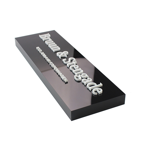 Acrylic block with 3D letter