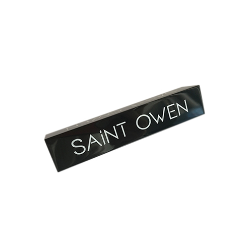 UV Printing Acrylic Logo Blocks | Signs & Branding Manufacturer 18 Black Acrylic PMMA Triangle Sign