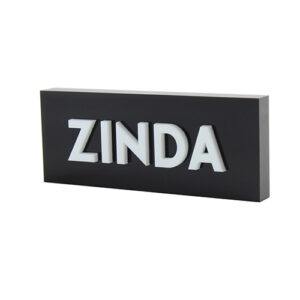 UV Printing Acrylic Logo Blocks | Signs & Branding Manufacturer 56 Black Acrylic White Alphabet