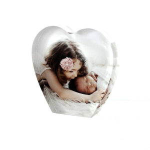 UV Printing Acrylic Logo Blocks | Signs & Branding Manufacturer 52 Custom Laser Heart Shape UV printing photo block