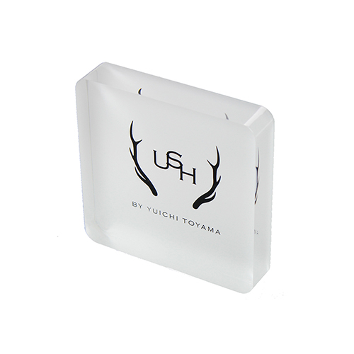 UV Printing Acrylic Logo Blocks | Signs & Branding Manufacturer 36 Custom Square Acrylic Cube block with Round Corner