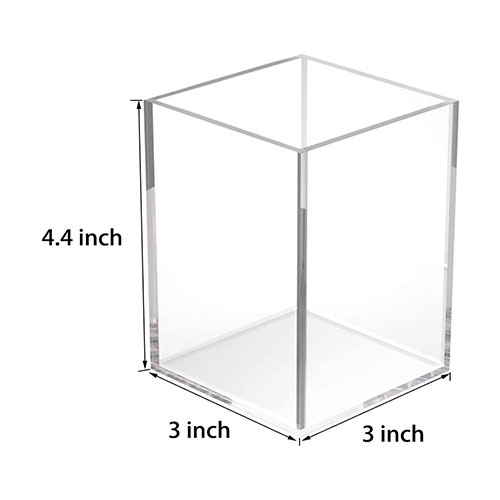 200mm Acrylic Cube Display Stand Square 5 Sided Box Perspex Tray Case Shop 