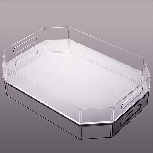 Luxury Clear Multifunctional Plastic Holder ServingTray