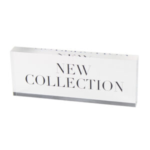 UV Printing Acrylic Logo Blocks | Signs & Branding Manufacturer 4 Rectangle Transparent Acrylic Branding Block