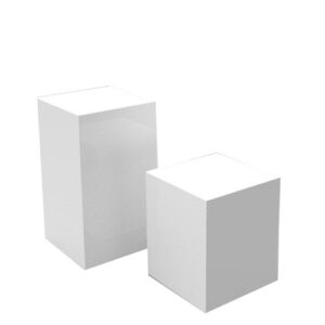 UV Printing Acrylic Logo Blocks | Signs & Branding Manufacturer 51 White Jewelry Acrylic Block Display Riser