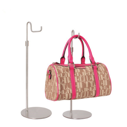 Custom Handbag Stand | Purse Holder | Clutch Display Whosale- SOONXIN 8 U hooks Silver Metal Bag Hanger Adjustable Height