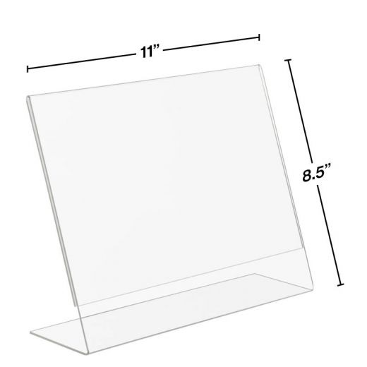 Wholesale Acrylic Sign Holder | Table Tents | Ad Frames – SOONXIN 11 Personalized Horizontal name plate acrylic sign holder 8.5x11