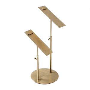 Gold Display Riser For Pair Shoes