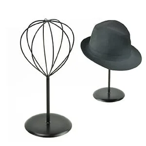 Matte Black Wire Tabletop Hat Stand