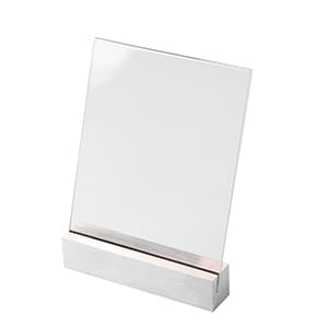 Slot de cartão de metal pequeno com painel de acrílico
