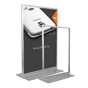 Top-Insert-Sign Holder-With-Metal-Base