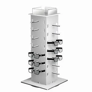 4 Sides Glasses Display Tabletop Tower Rack