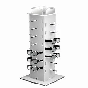 OnDisplay Impilabile a 4 livelli verticale / orizzontale stampato acrilico  Occhiali da sole / occhiali Organizer - Armadio di lusso per occhiali  acrilici trasparenti