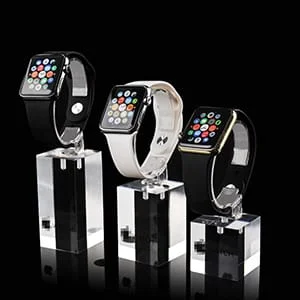 Cubes d'affichage en acrylique transparent pour montres intelligentes