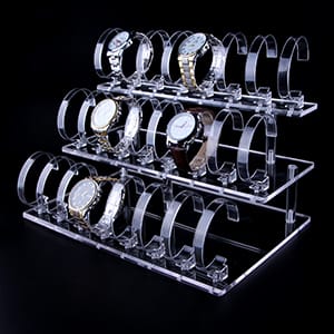 Clear Acrylic Multiple Watches Display Rack