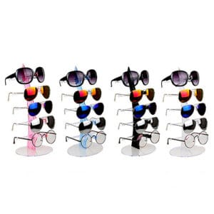Espositore per occhiali da sole in acrilico colorato