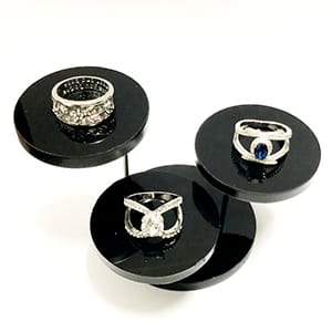 Soporte de mesa de exhibición de anillos de placas redondas
