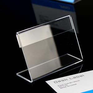 Porte-cartes nominatives à chargement latéral en acrylique