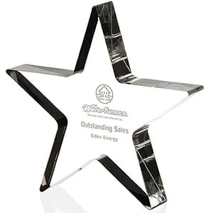 Klarer Pentagramm-Acrylpreis