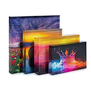 Blocco acrilico stampato con immagini a colori