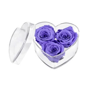 Boîte à fleurs en acrylique en forme de cœur
