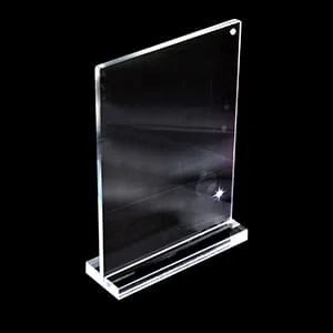 Side-loading T-style Acrylic Sign Stand