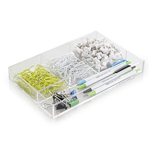 Small Acrylic Office Supplies Organizing Tray