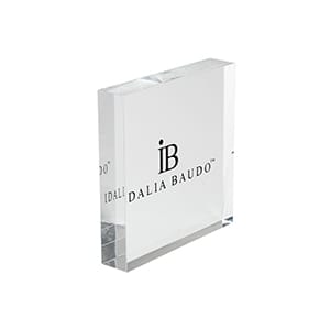 Square Frosted Acrylic Logo Block
