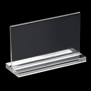 Top-loading T-style Acrylic Sign Holder