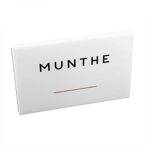 Customize Nameplate - Printed on Clear Solid Block of Acrylic