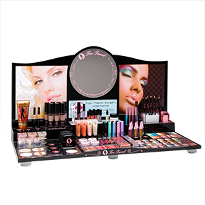 Brand Cosmetic Sets Display Stand With Mirror