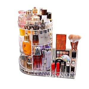 Organisateur de maquillage en acrylique transparent de table combinable