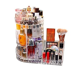 Combinable Tabletop Clear Acrylic Makeup Organizer
