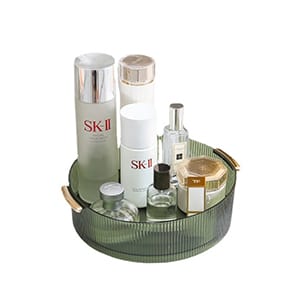 Round Acrylic Cosmetic Organizer Tray For Bathroom