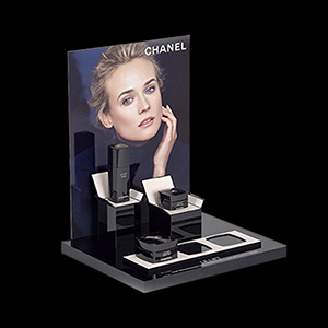 Expositor de mesa para conjunto de maquiagem de marca de luxo