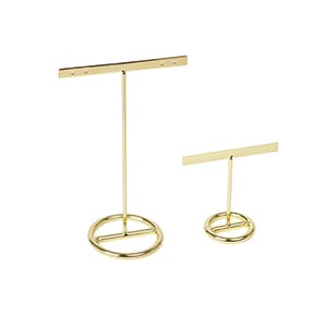 Adjustable Gold T-bar Ear Studs Display Stand