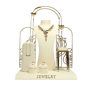 Conjunto de exibição de conjunto de joias de busto único de marca