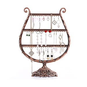 Brass Lyre Shape Earring Display Stand