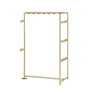 Gold Tabletop Necklace And Earring Display Rack