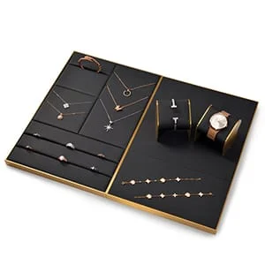 Luxury Jewelry Suite Display Set With Black Velvet Lined