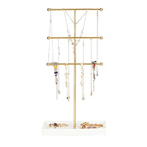 Metal 3 T-bars Necklace Display Stand